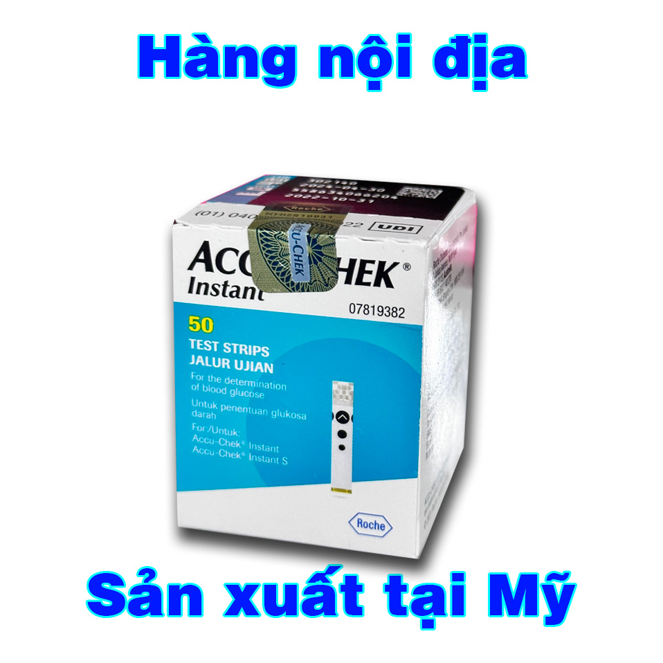 HỘP 50 QUE THỬ ĐƯỜNG ACCUCHEK INSTANT NỘI ĐỊA