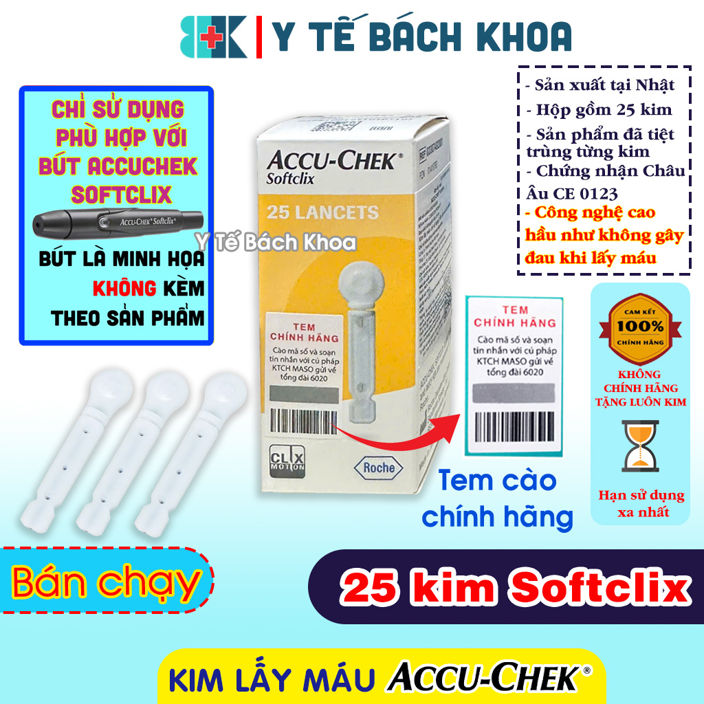 Kim lấy máu Accuchek Softclix