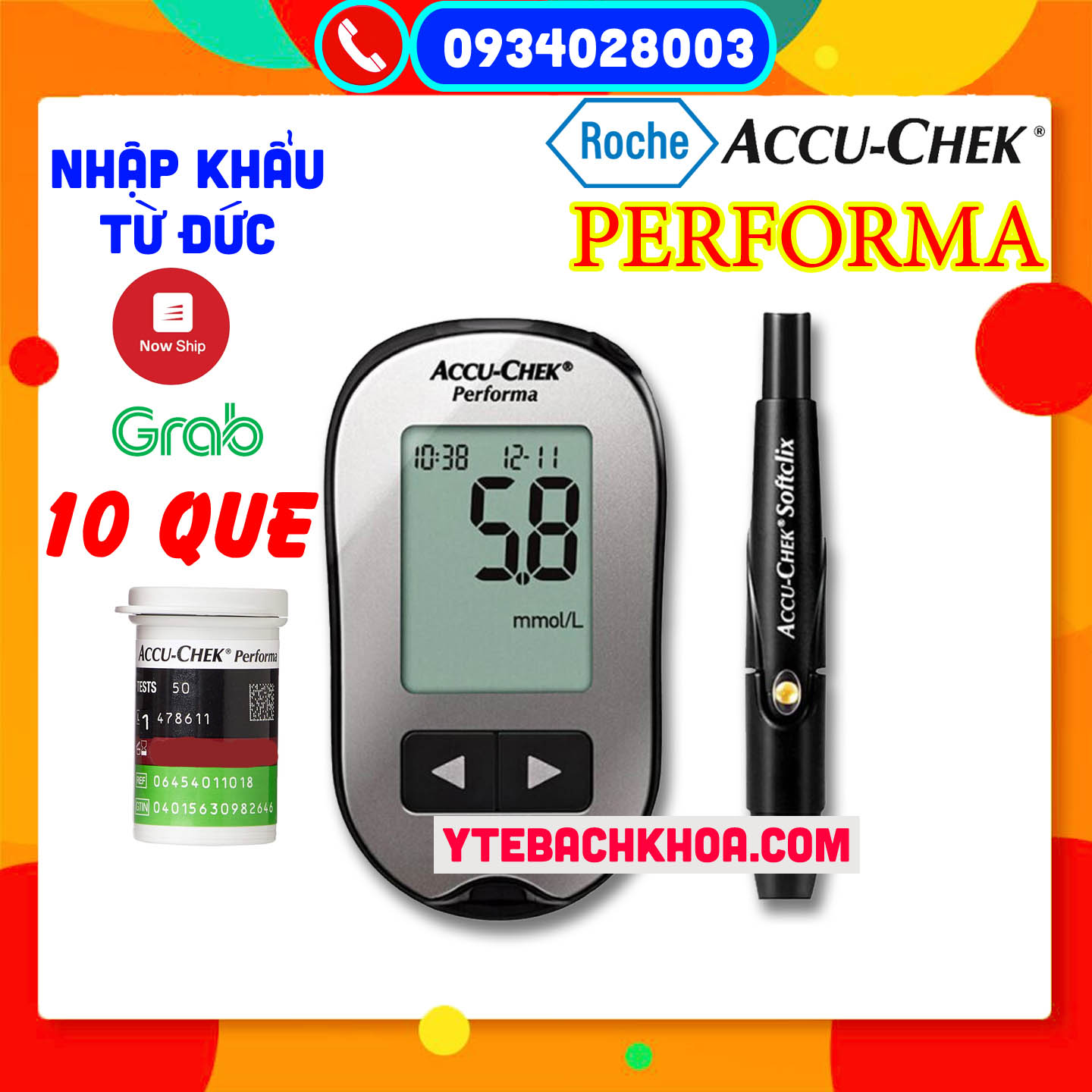 Máy đo đường huyết Accu-Chek Performa thế hệ 2