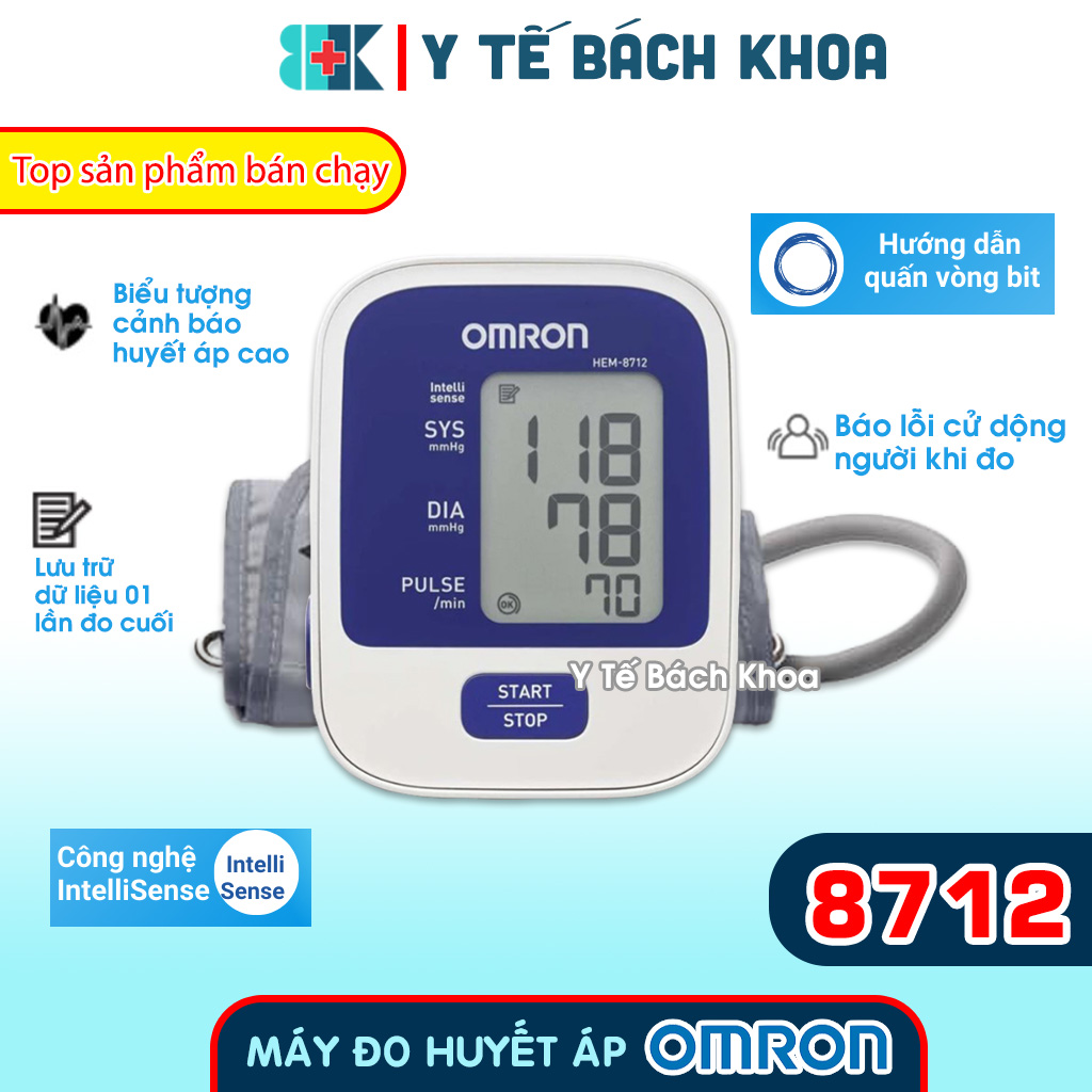 Máy đo huyết áp bắp tay tự động Omron HEM-8712