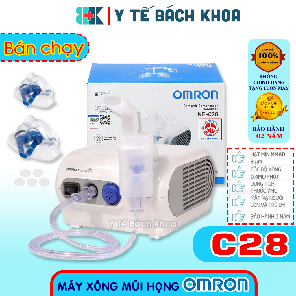 MÁY XÔNG MŨI HỌNG NÉN KHÍ OMRON NE-C28 (MẪU 2024)